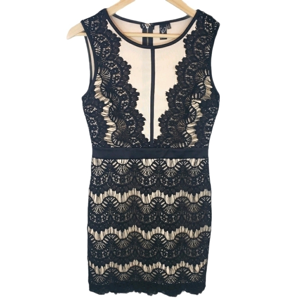 WINDSOR Sleeveless Lace Bodycon Dress Size S